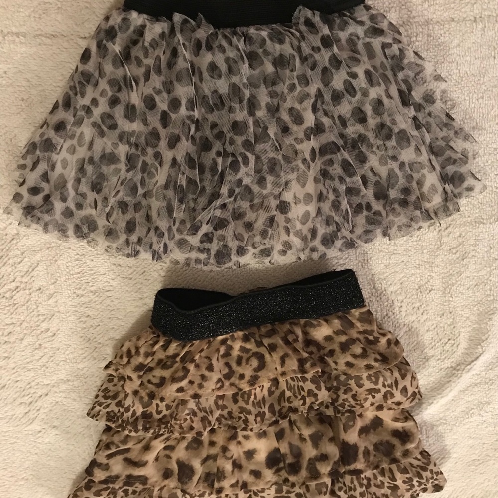 Girls animal print skirts